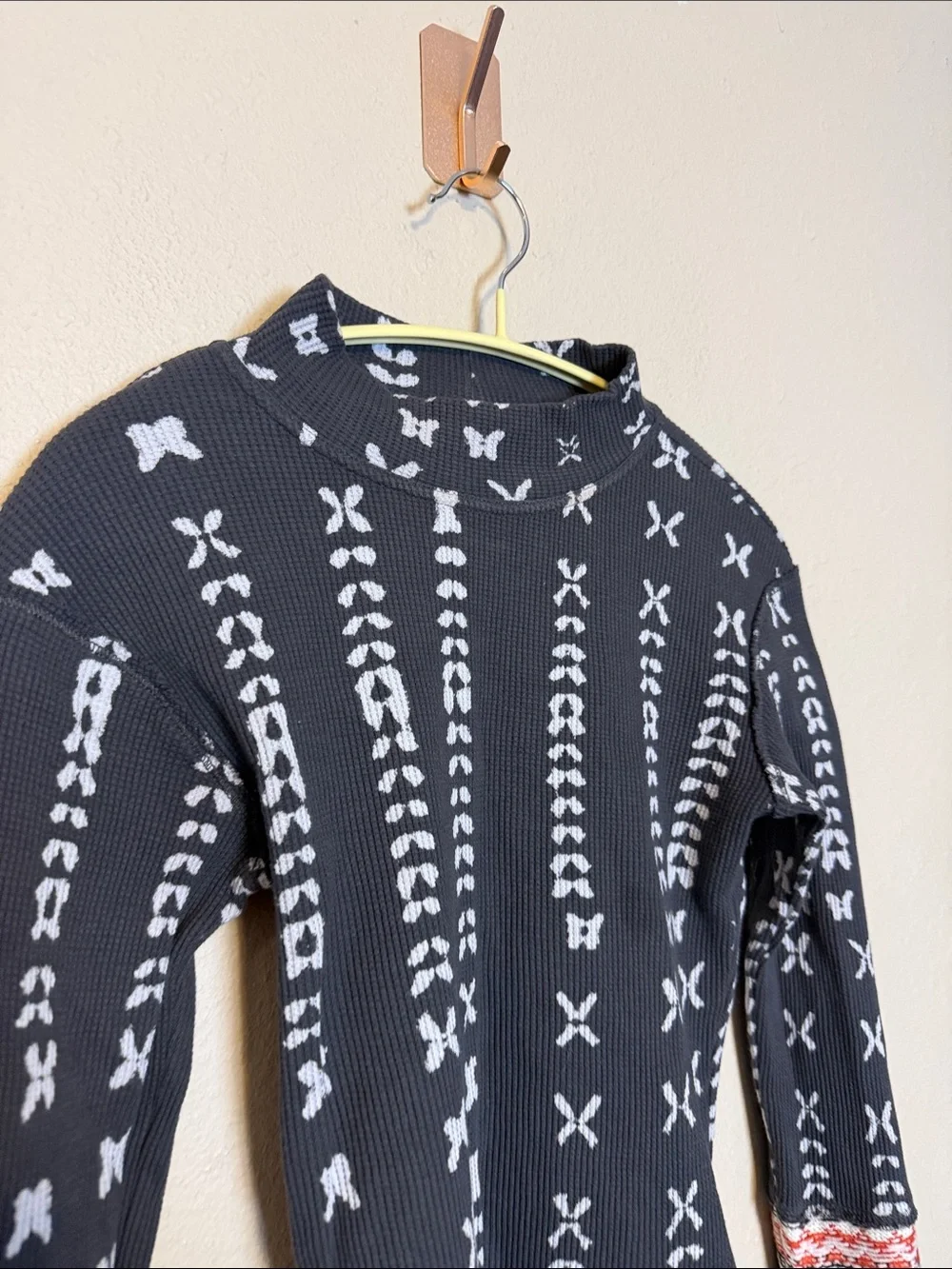 Free People Wonderful Swit Top Charcoal Combo Size‎ small